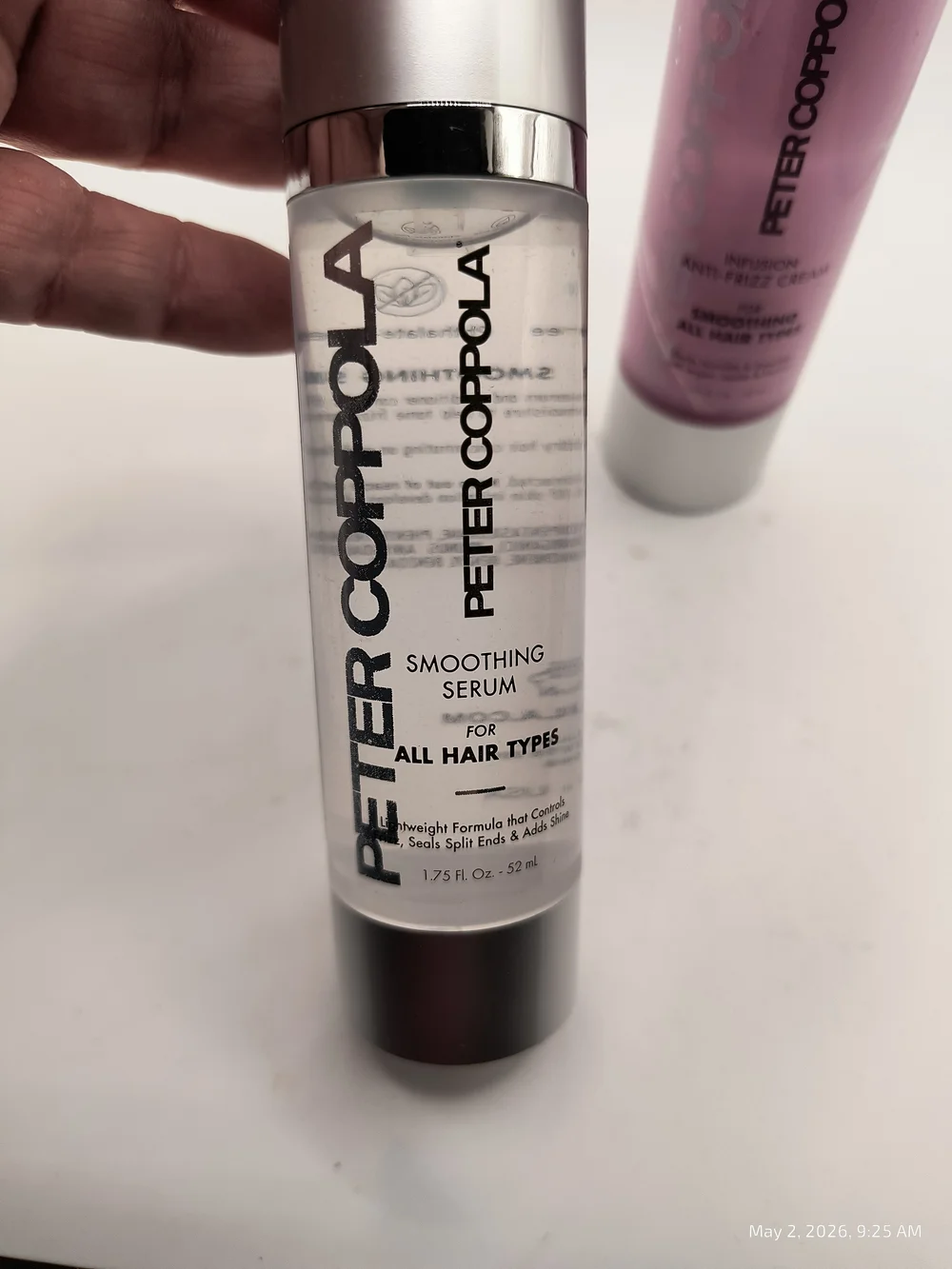 PETER COPPOLA Smoothing Hair Serum & Anti-Frizz Cream 1.75oz Each Unused